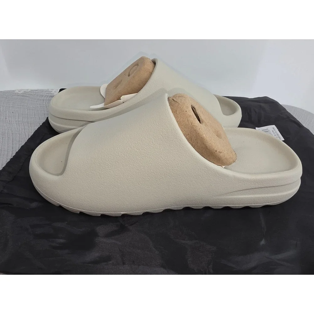 YS-01 Cream Foam Slides Men 9 Slip On Sandals YS01 Neutral Minimalist Lifestyle